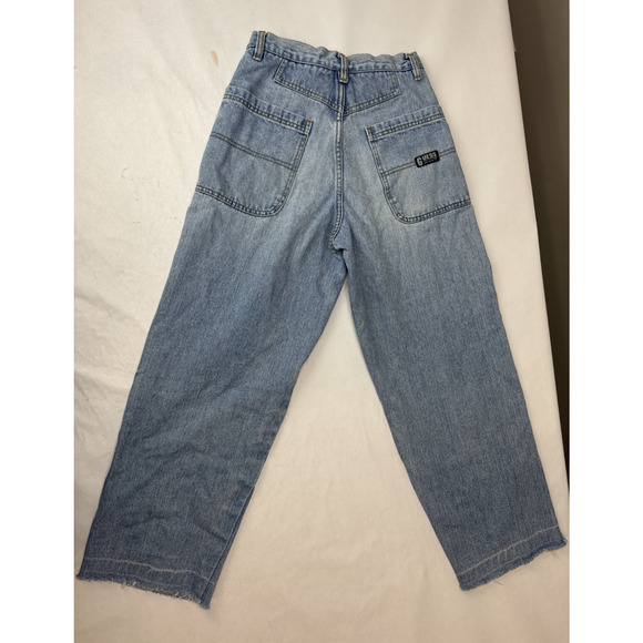 Vintage 80s 90s Guess Jeans High Rise Carpenter Baggy Grunge 100% Cotton Size 28 - Picture 2 of 7